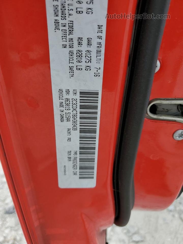 2016 Dodge Charger R/t Красный vin: 2C3CDXCT8GH303439