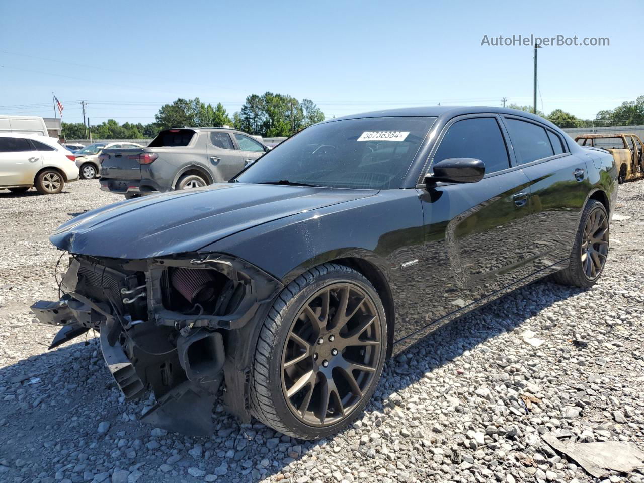 2017 Dodge Charger R/t Black vin: 2C3CDXCT8HH525559