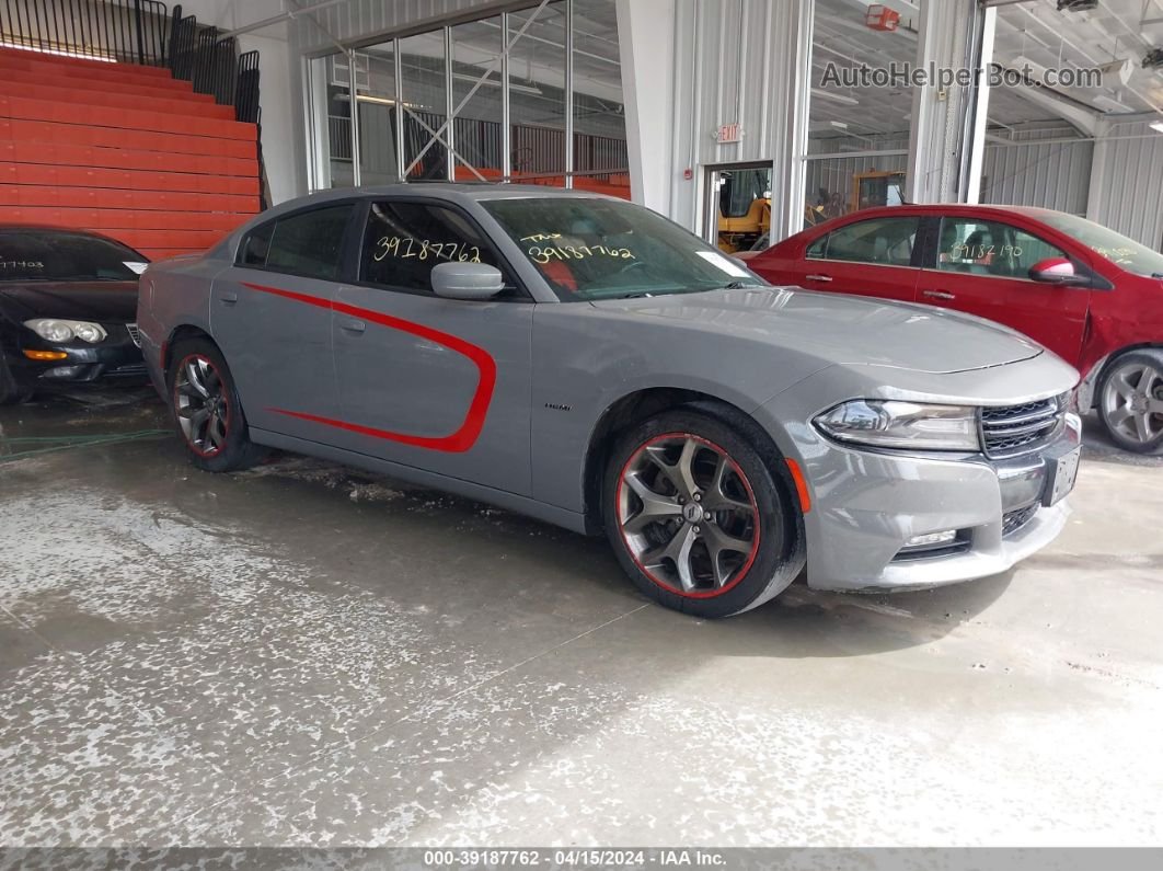2017 Dodge Charger R/t Rwd Gray vin: 2C3CDXCT8HH557038