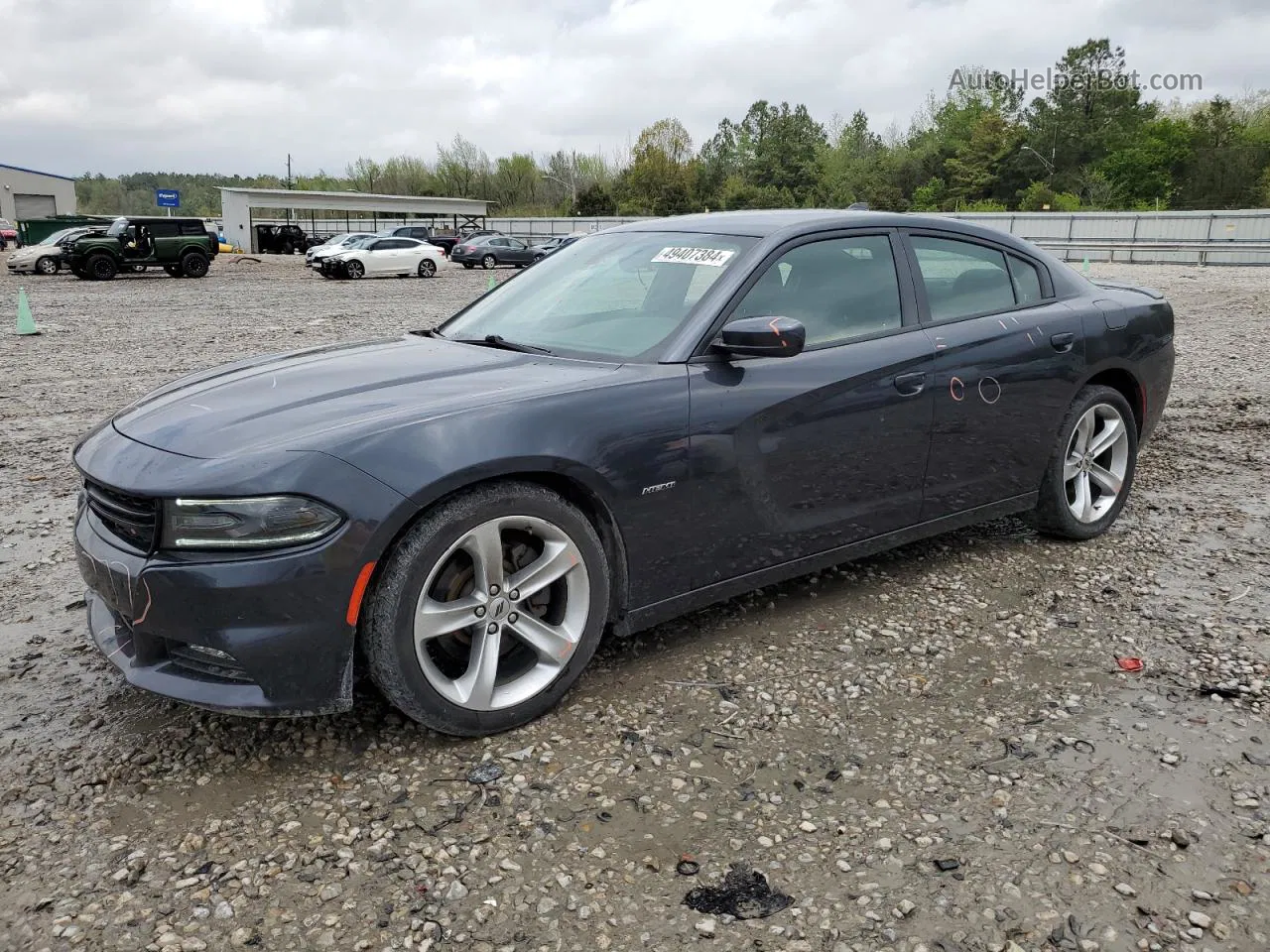 2018 Dodge Charger R/t Синий vin: 2C3CDXCT8JH175601