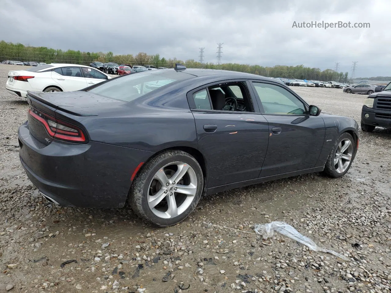 2018 Dodge Charger R/t Синий vin: 2C3CDXCT8JH175601