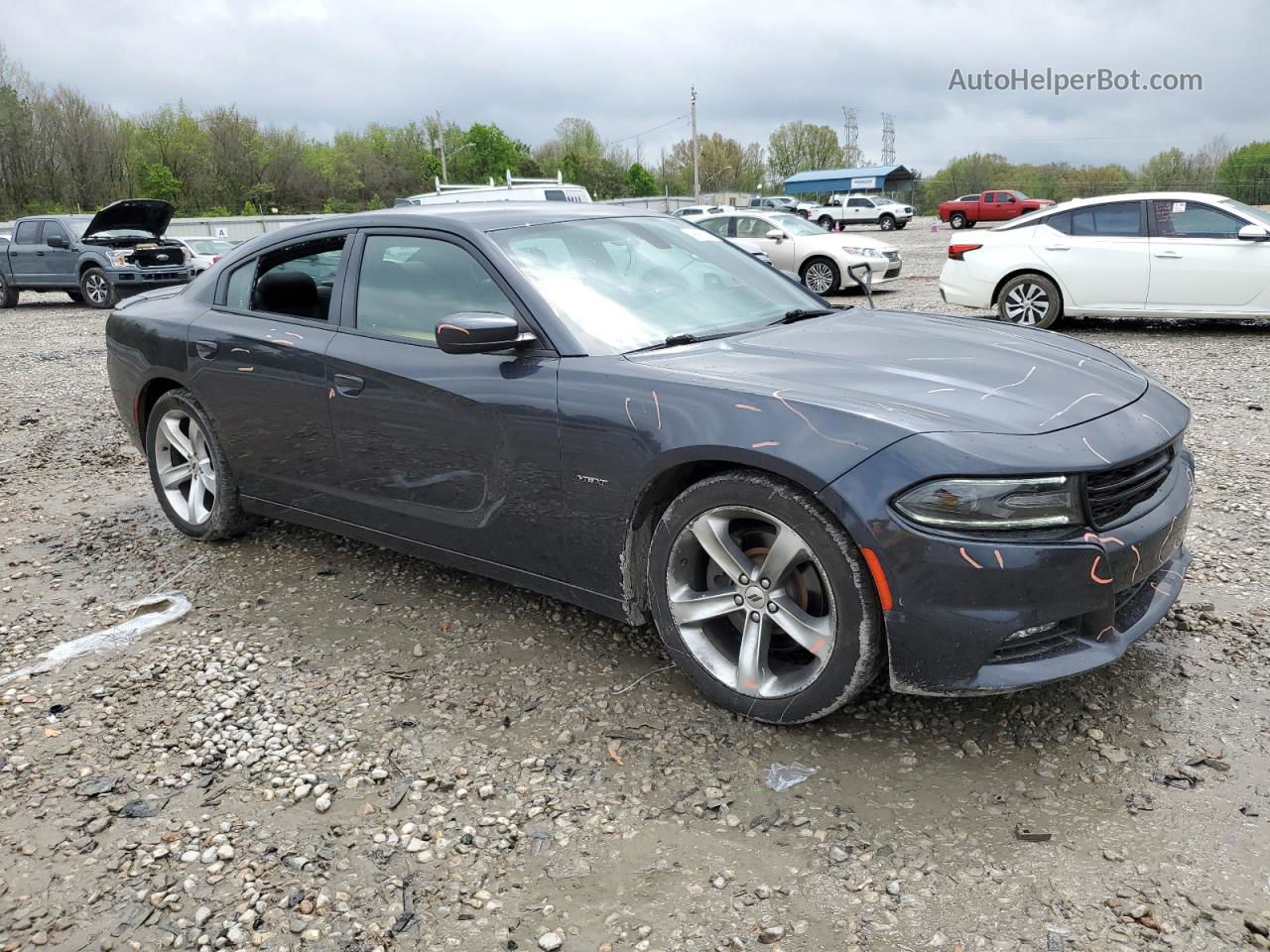 2018 Dodge Charger R/t Синий vin: 2C3CDXCT8JH175601