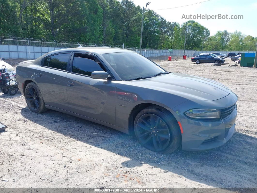 2018 Dodge Charger R/t Rwd Gray vin: 2C3CDXCT8JH220827