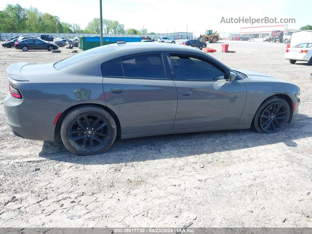 2018 Dodge Charger R/t Rwd Gray vin: 2C3CDXCT8JH220827