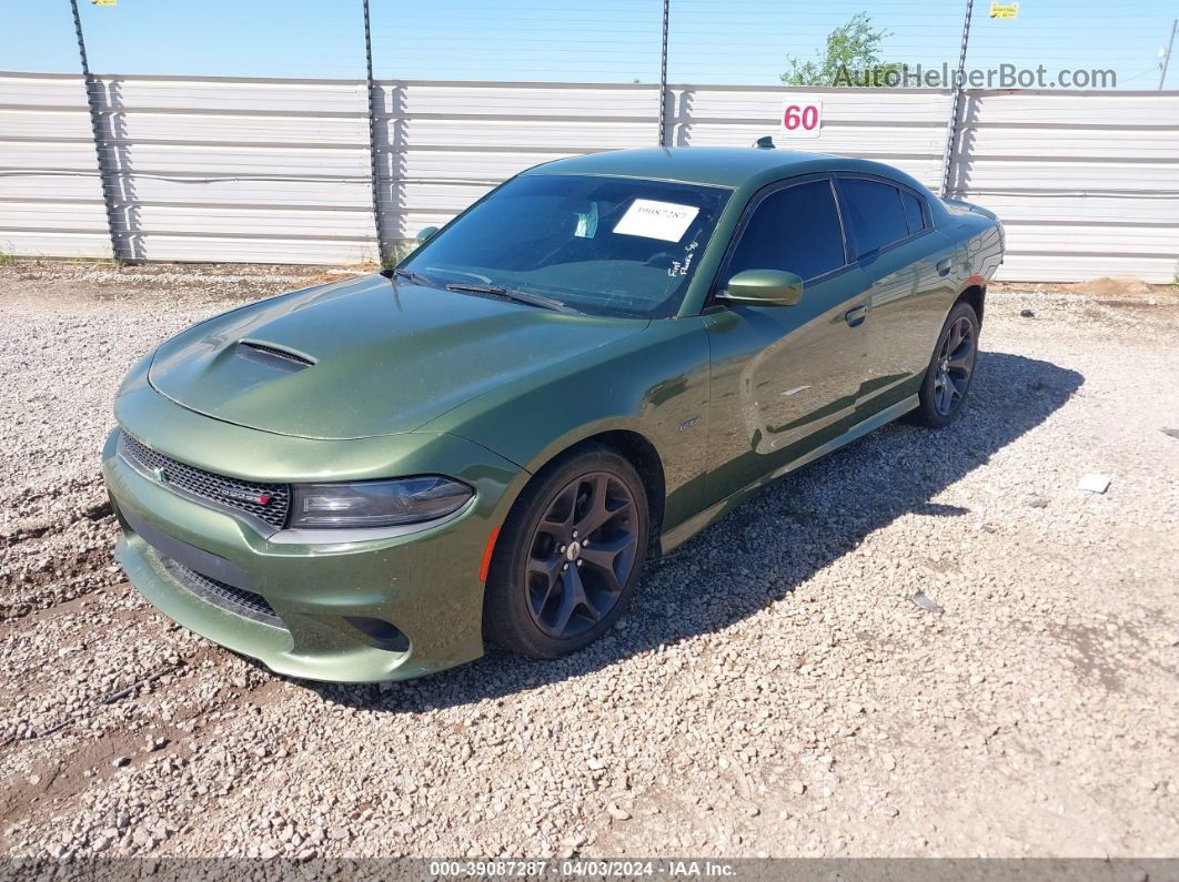 2018 Dodge Charger R/t Rwd Green vin: 2C3CDXCT8JH282857