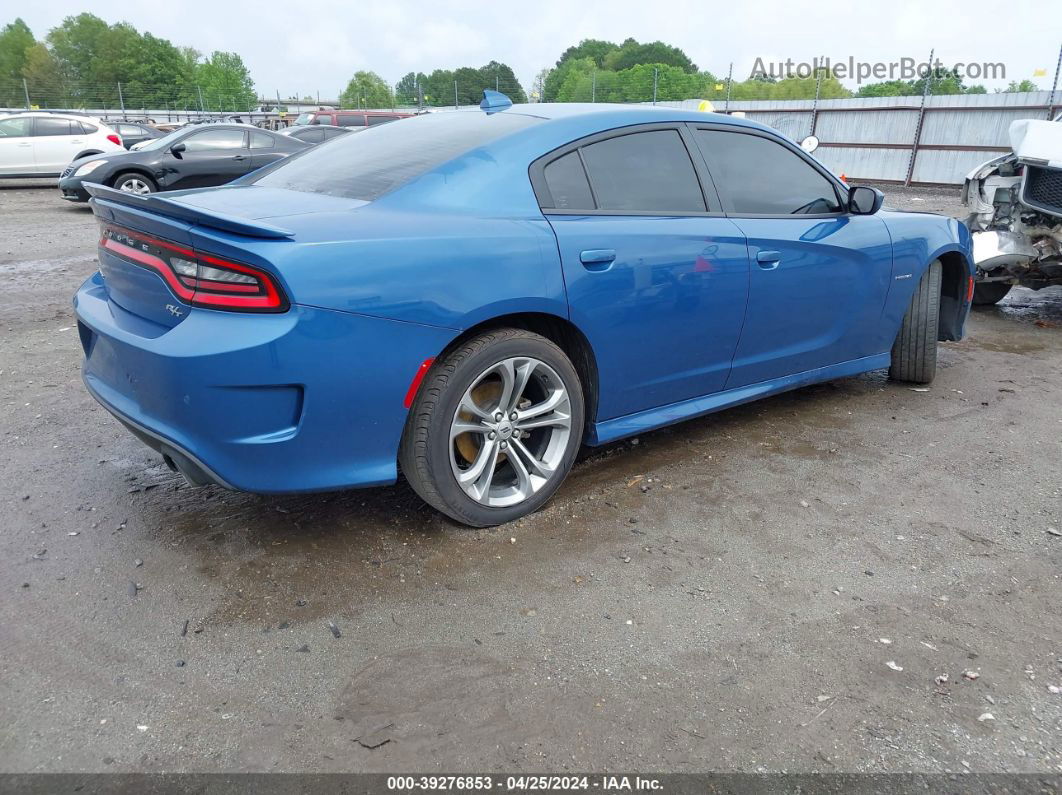 2021 Dodge Charger R/t Rwd Blue vin: 2C3CDXCT8MH639247