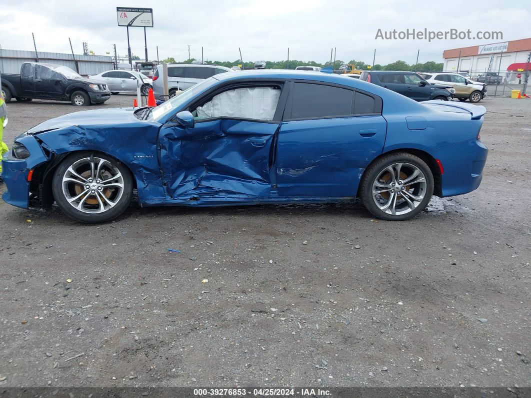 2021 Dodge Charger R/t Rwd Blue vin: 2C3CDXCT8MH639247