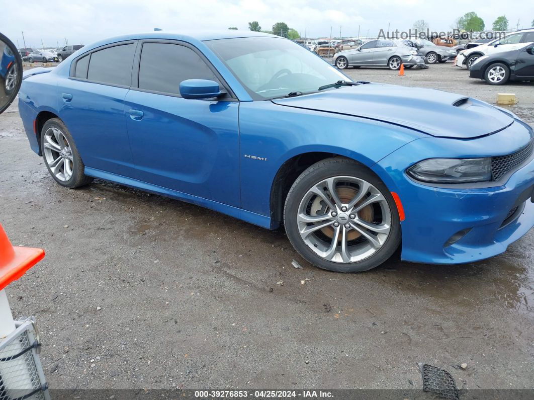 2021 Dodge Charger R/t Rwd Blue vin: 2C3CDXCT8MH639247