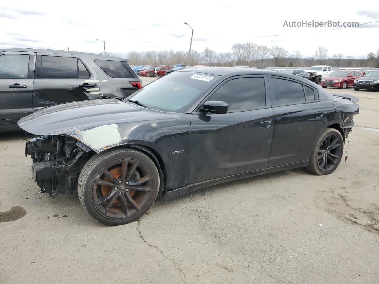 2017 Dodge Charger R/t Black vin: 2C3CDXCT9HH666754