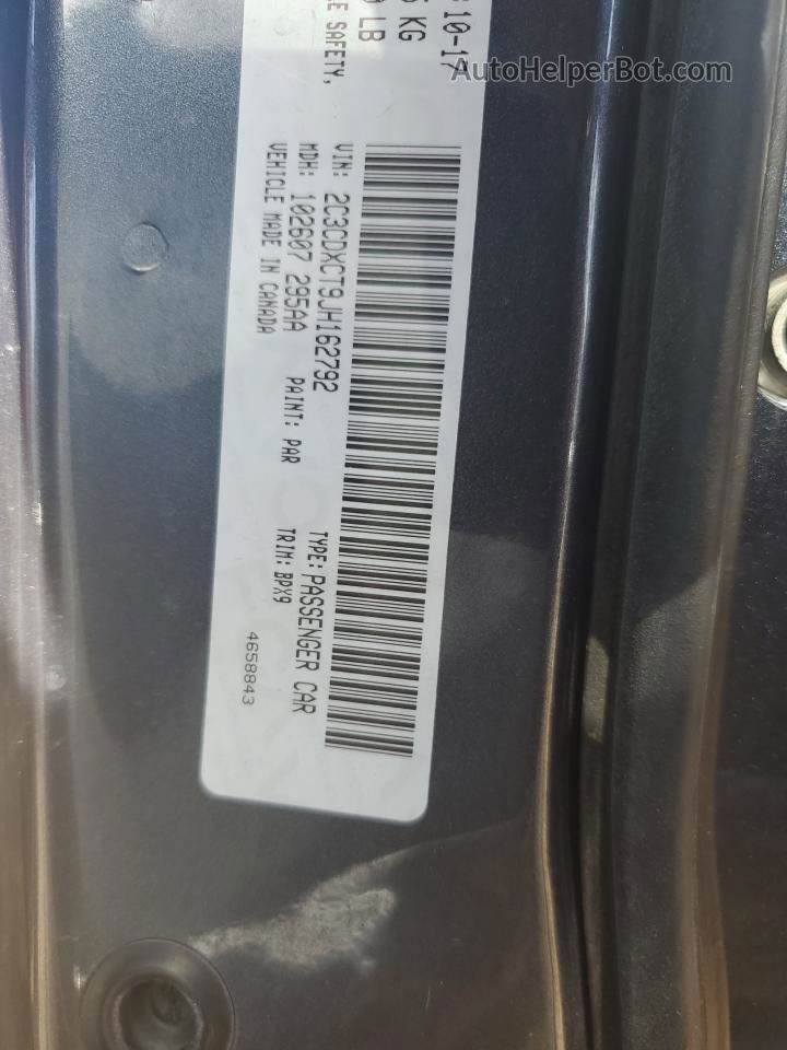 2018 Dodge Charger R/t Серый vin: 2C3CDXCT9JH162792
