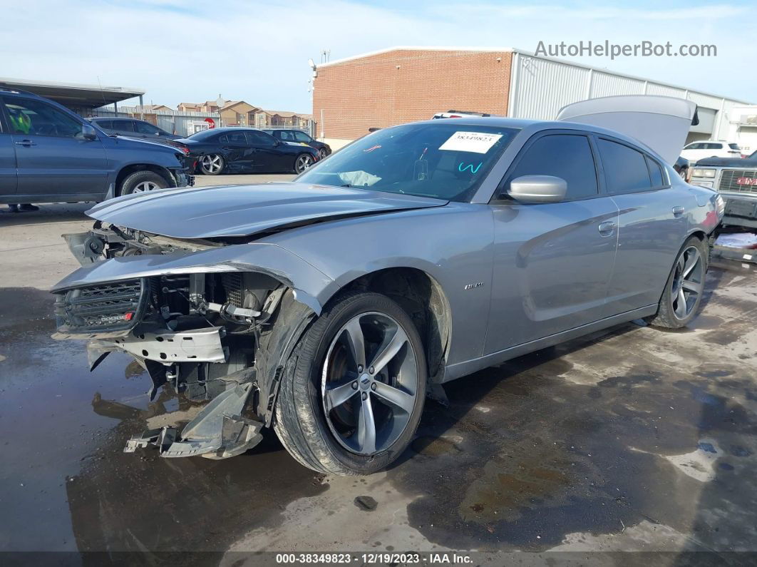 2018 Dodge Charger R/t Rwd Silver vin: 2C3CDXCTXJH122480