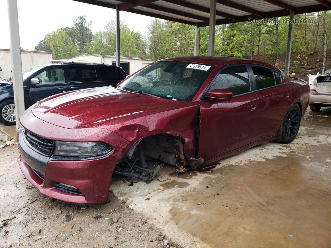 2018 Dodge Charger R/t Burgundy vin: 2C3CDXCTXJH139263