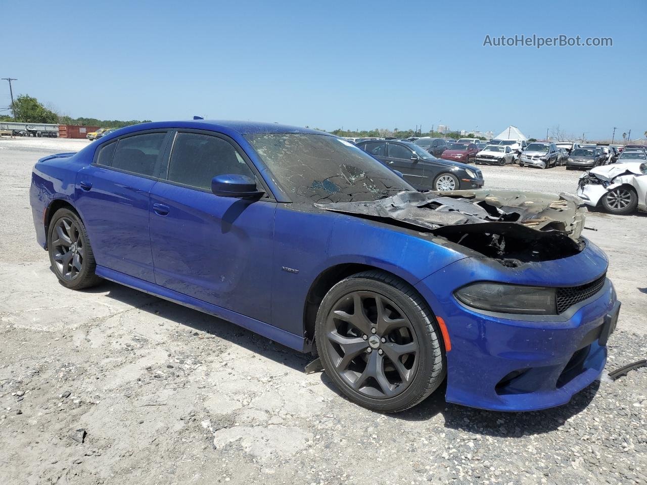 2018 Dodge Charger R/t Blue vin: 2C3CDXCTXJH163482