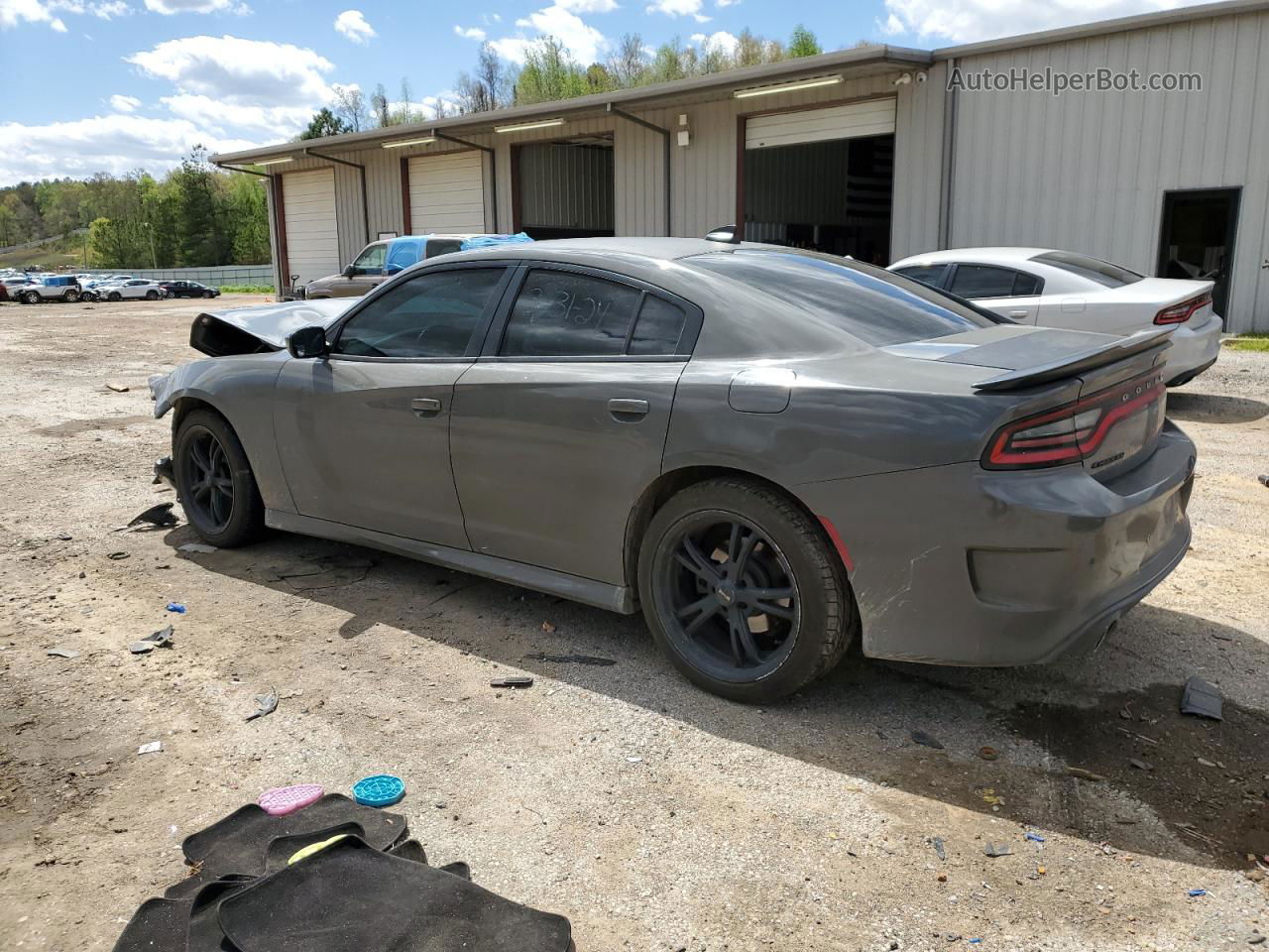 2018 Dodge Charger R/t Gray vin: 2C3CDXCTXJH164373