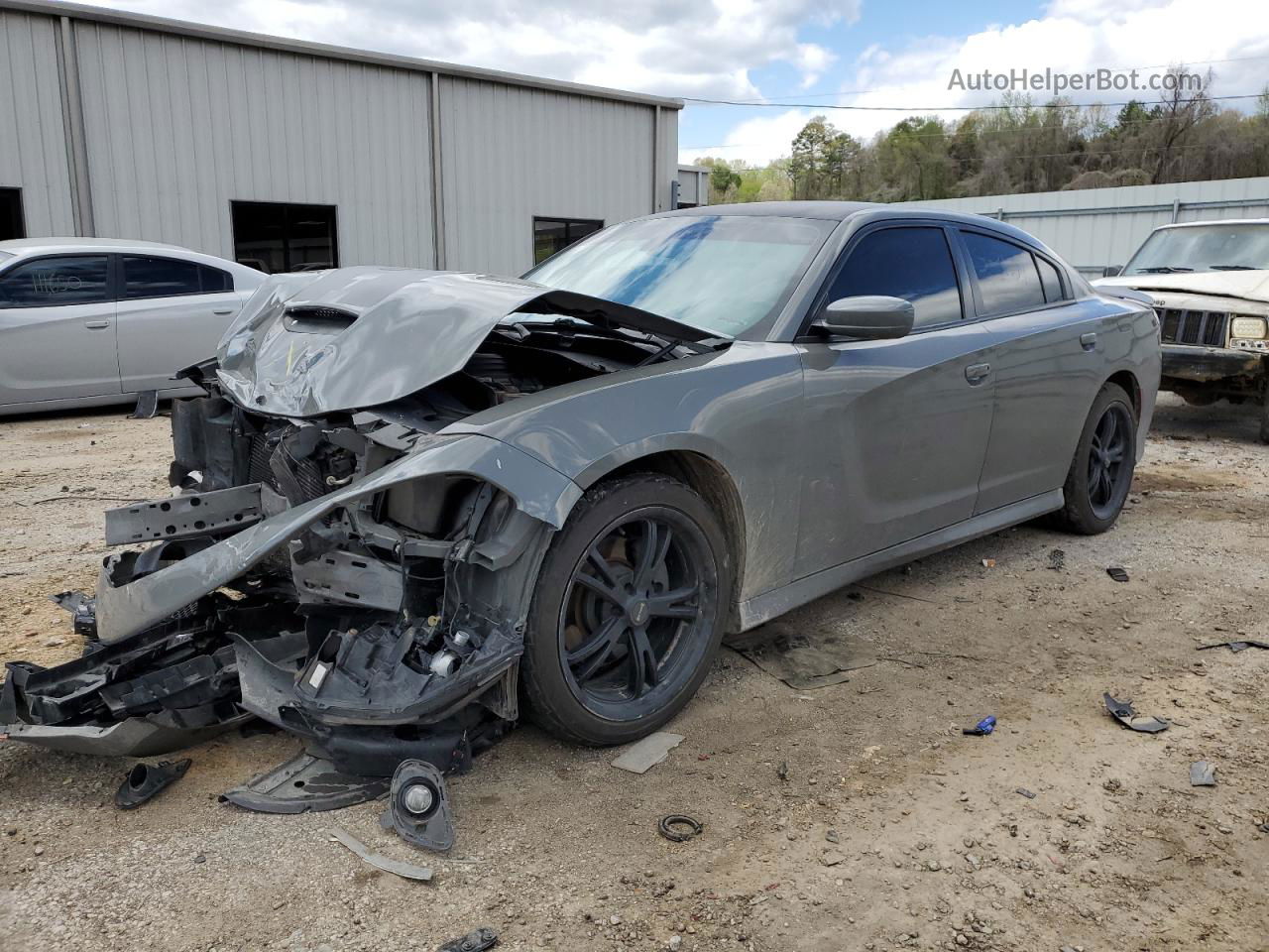 2018 Dodge Charger R/t Gray vin: 2C3CDXCTXJH164373