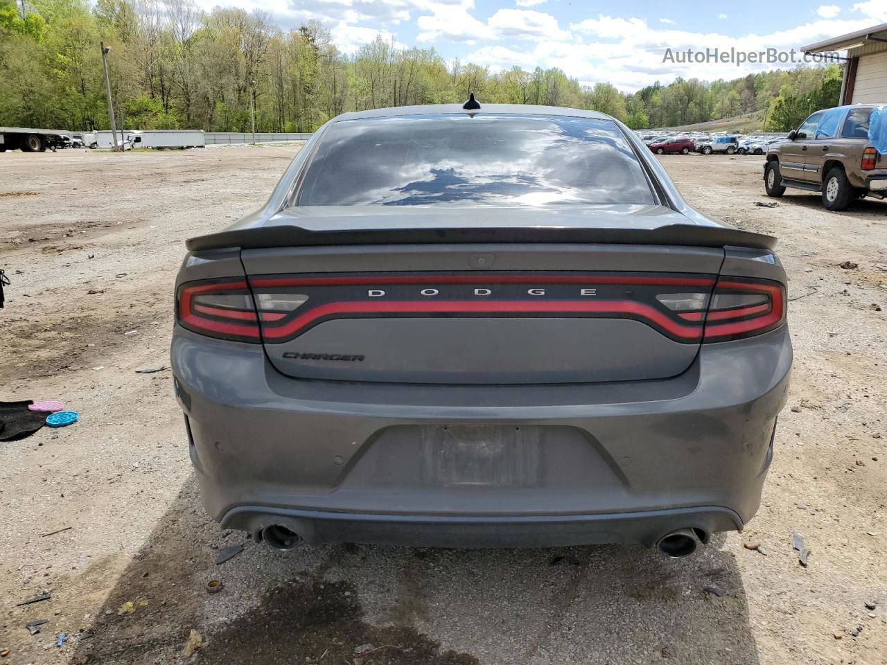 2018 Dodge Charger R/t Gray vin: 2C3CDXCTXJH164373