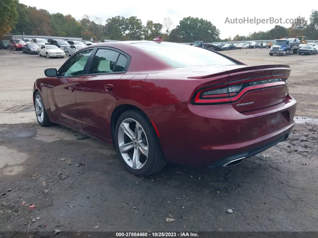 2018 Dodge Charger R/t Rwd Burgundy vin: 2C3CDXCTXJH166835