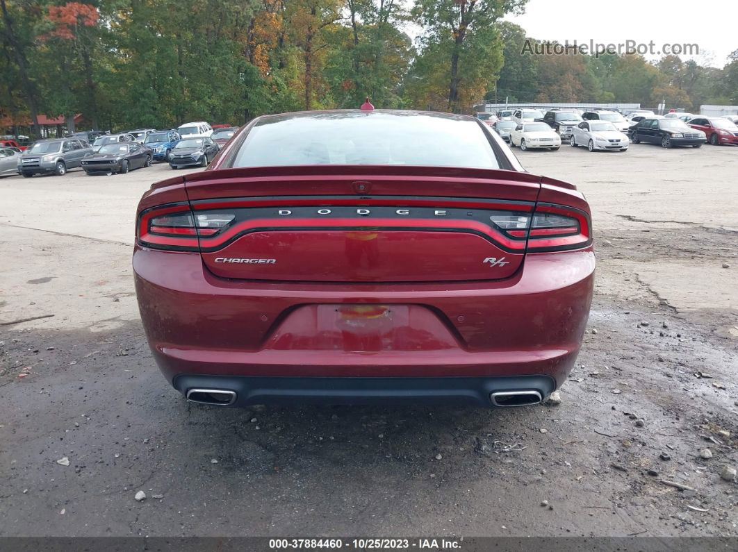 2018 Dodge Charger R/t Rwd Burgundy vin: 2C3CDXCTXJH166835