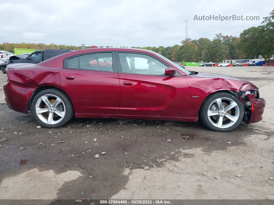 2018 Dodge Charger R/t Rwd Burgundy vin: 2C3CDXCTXJH166835