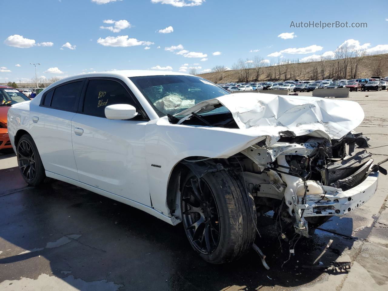 2018 Dodge Charger R/t White vin: 2C3CDXCTXJH209828