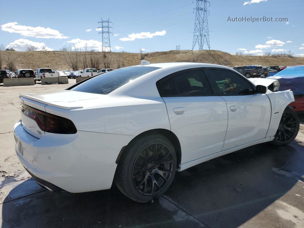 2018 Dodge Charger R/t White vin: 2C3CDXCTXJH209828