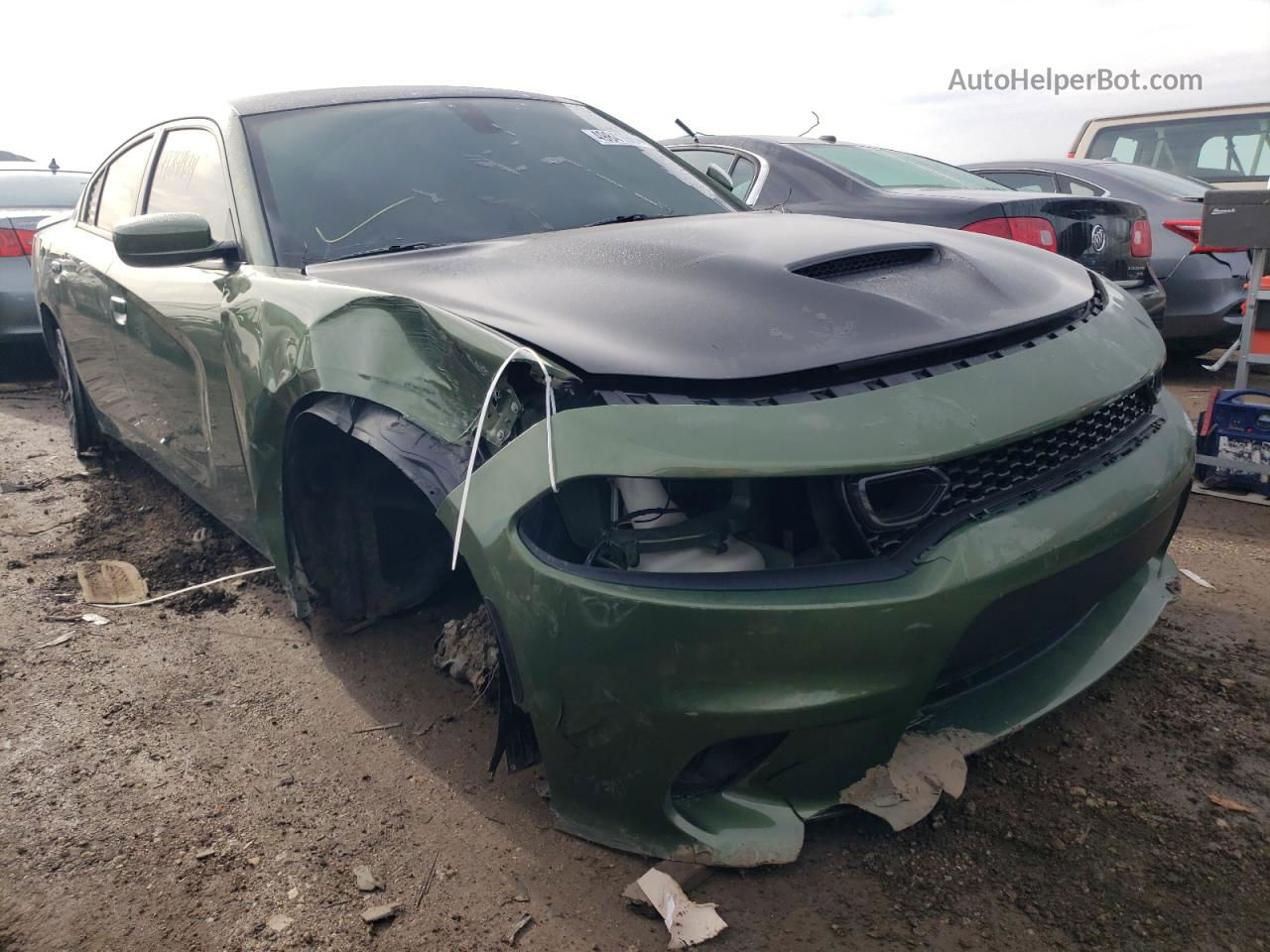 2018 Dodge Charger R/t Green vin: 2C3CDXCTXJH212387