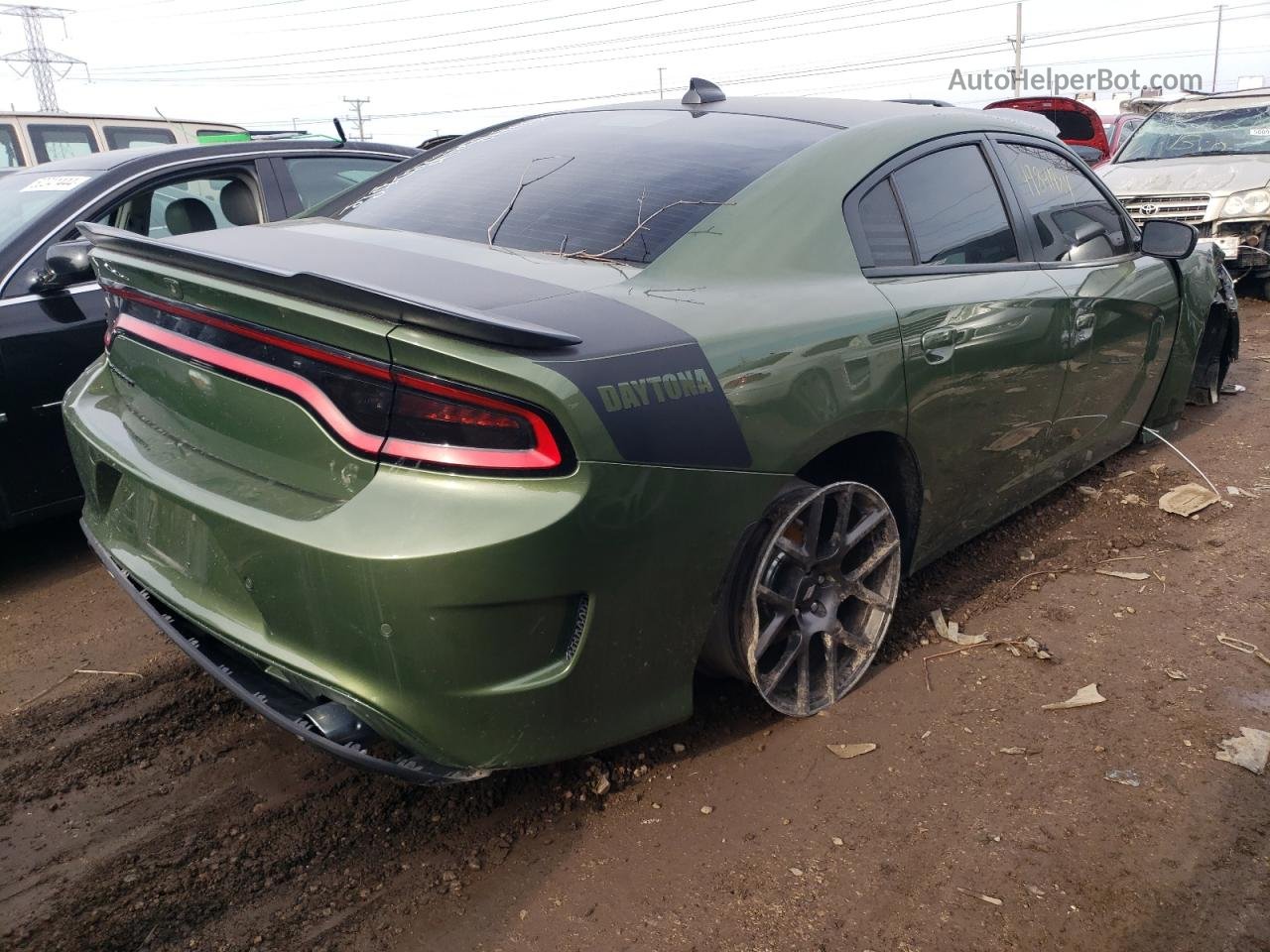 2018 Dodge Charger R/t Зеленый vin: 2C3CDXCTXJH212387