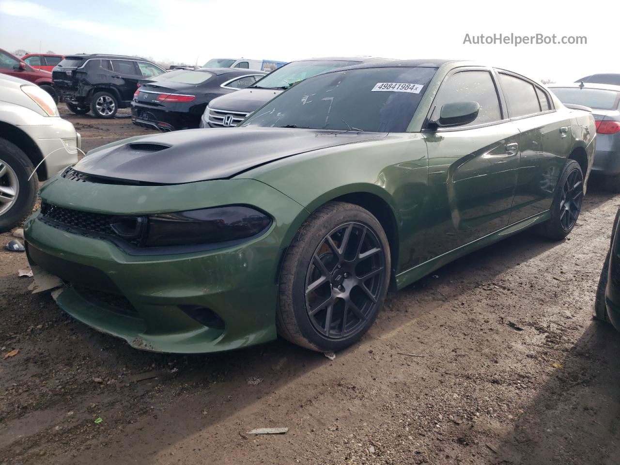 2018 Dodge Charger R/t Зеленый vin: 2C3CDXCTXJH212387