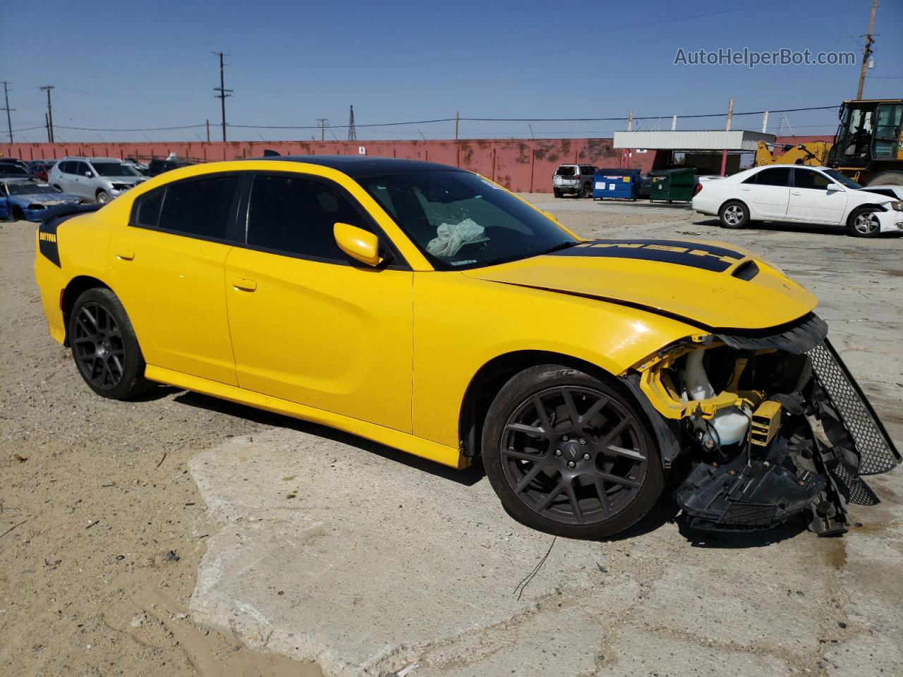 2018 Dodge Charger R/t Yellow vin: 2C3CDXCTXJH215824