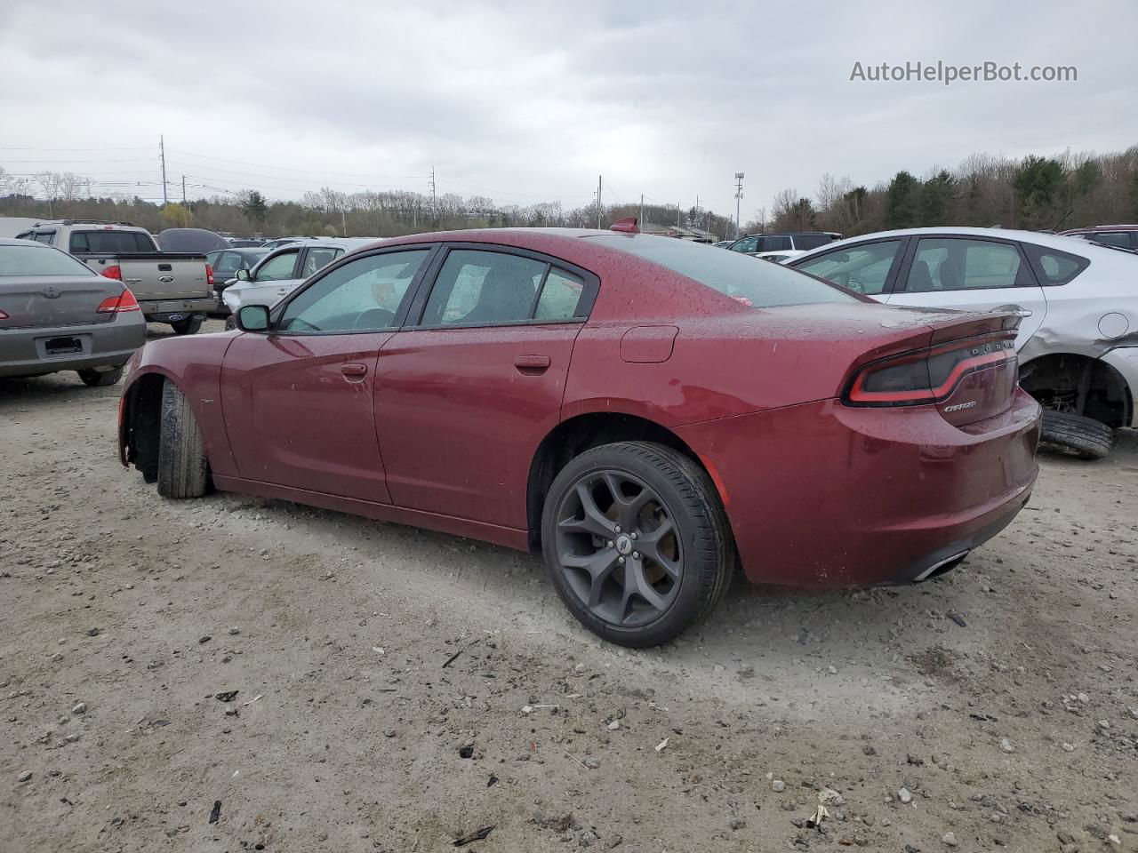 2018 Dodge Charger R/t Темно-бордовый vin: 2C3CDXCTXJH255885