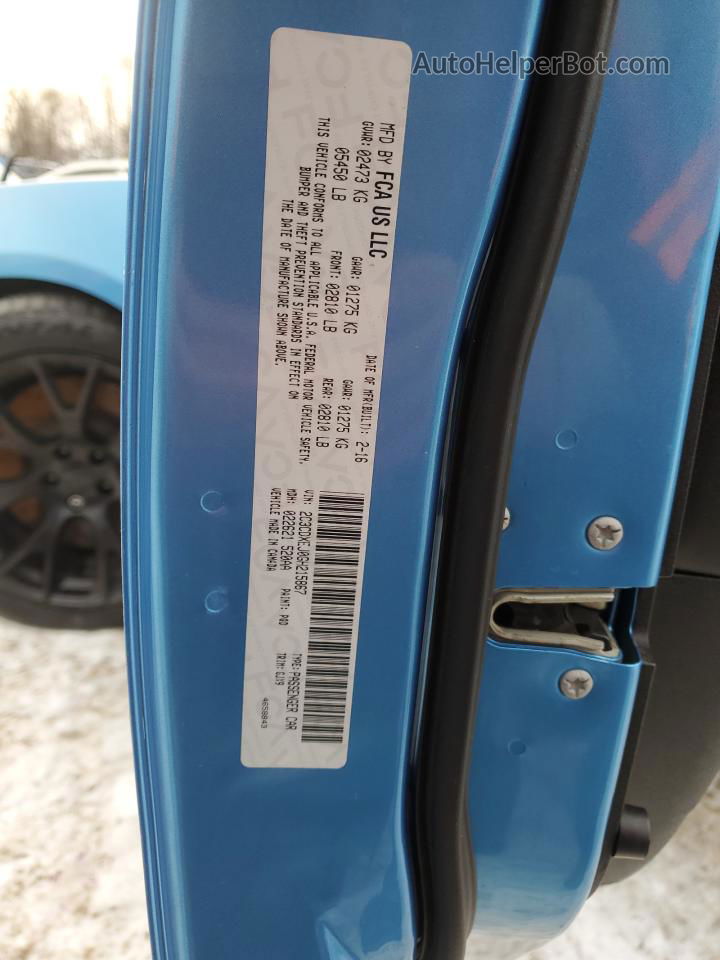 2016 Dodge Charger Srt 392 Blue vin: 2C3CDXEJ0GH215867