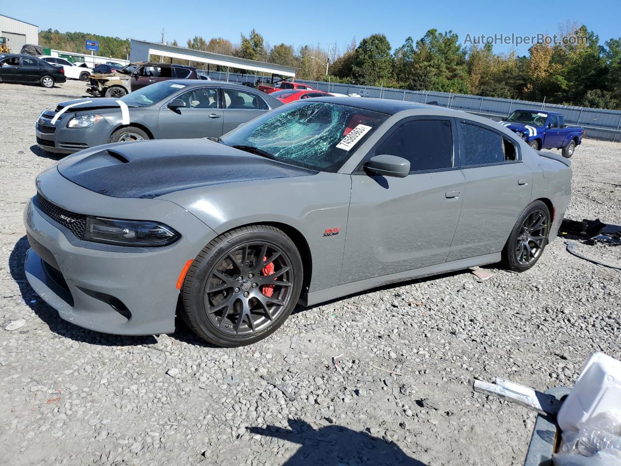 2017 Dodge Charger Srt 392 Gray vin: 2C3CDXEJ3HH505148