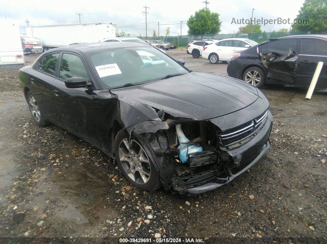 2016 Dodge Charger Se Black vin: 2C3CDXFG3GH141024