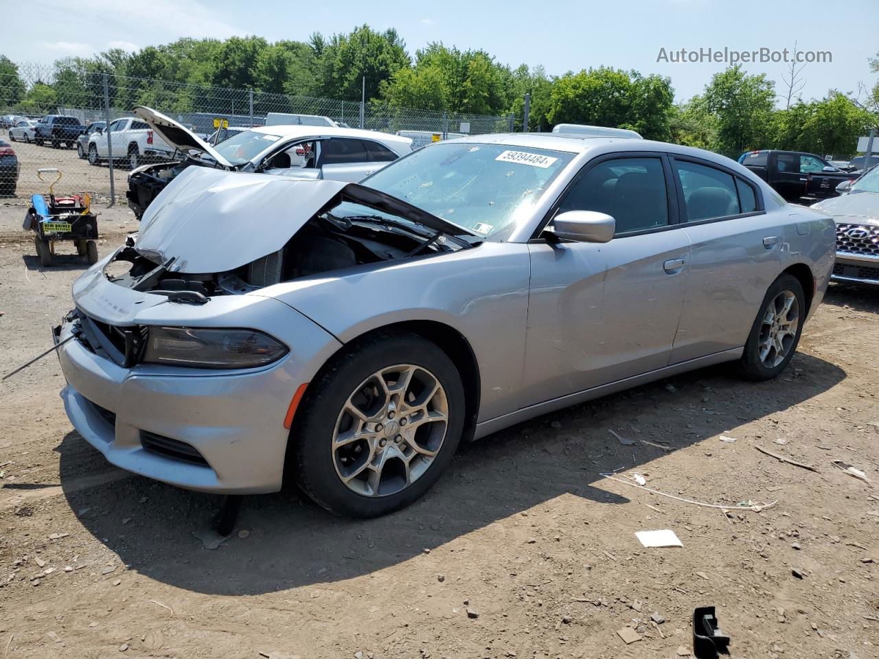 2016 Dodge Charger Se Серебряный vin: 2C3CDXFG8GH319851