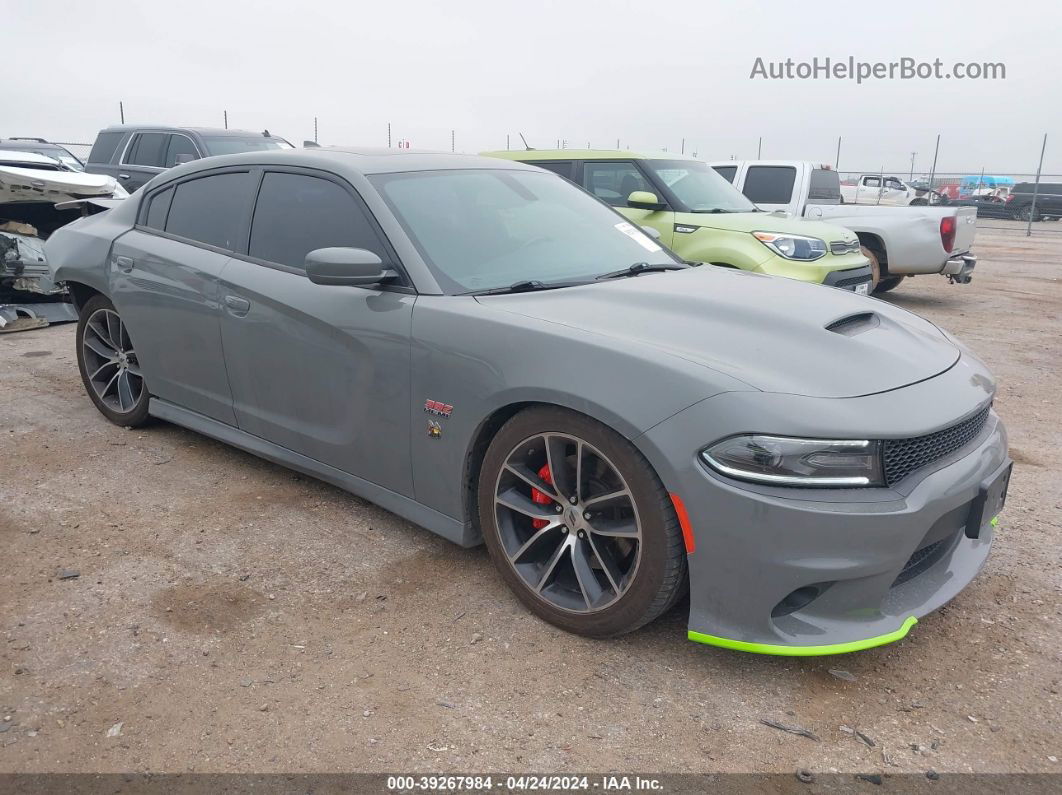 2017 Dodge Charger R/t Scat Pack Rwd Gray vin: 2C3CDXGJ0HH556717