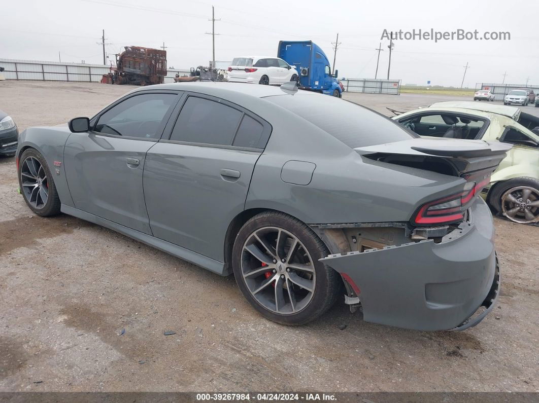 2017 Dodge Charger R/t Scat Pack Rwd Gray vin: 2C3CDXGJ0HH556717