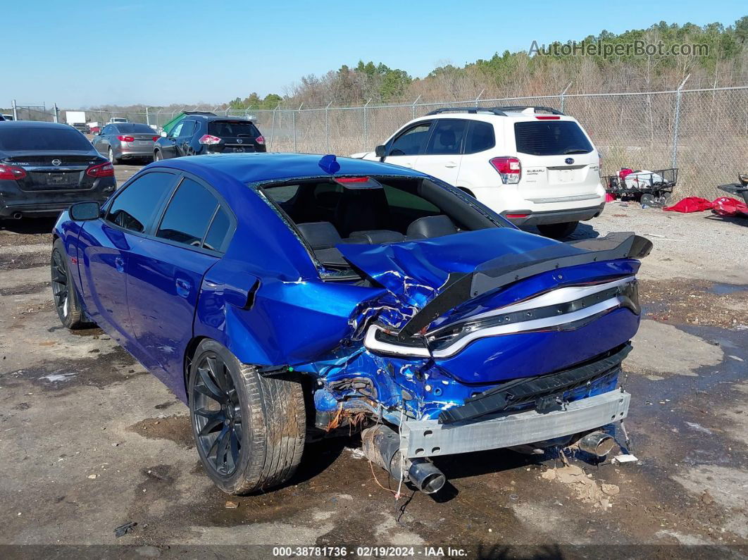 2018 Dodge Charger R/t Scat Pack Rwd Blue vin: 2C3CDXGJ0JH263664