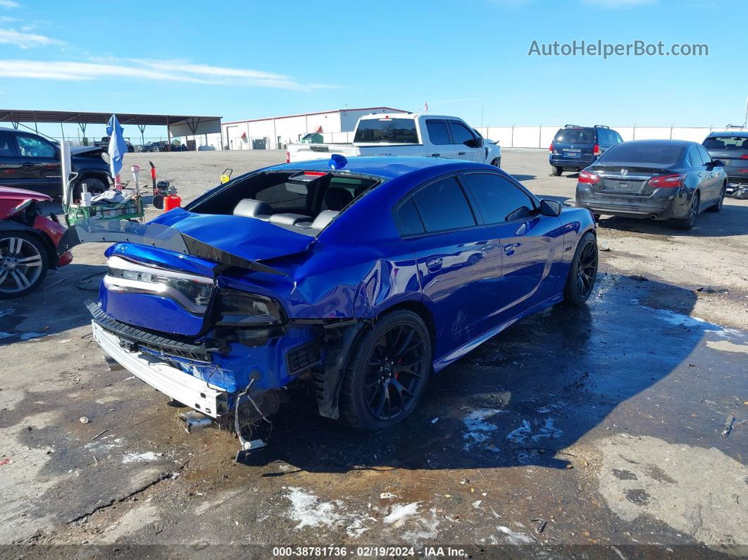 2018 Dodge Charger R/t Scat Pack Rwd Blue vin: 2C3CDXGJ0JH263664