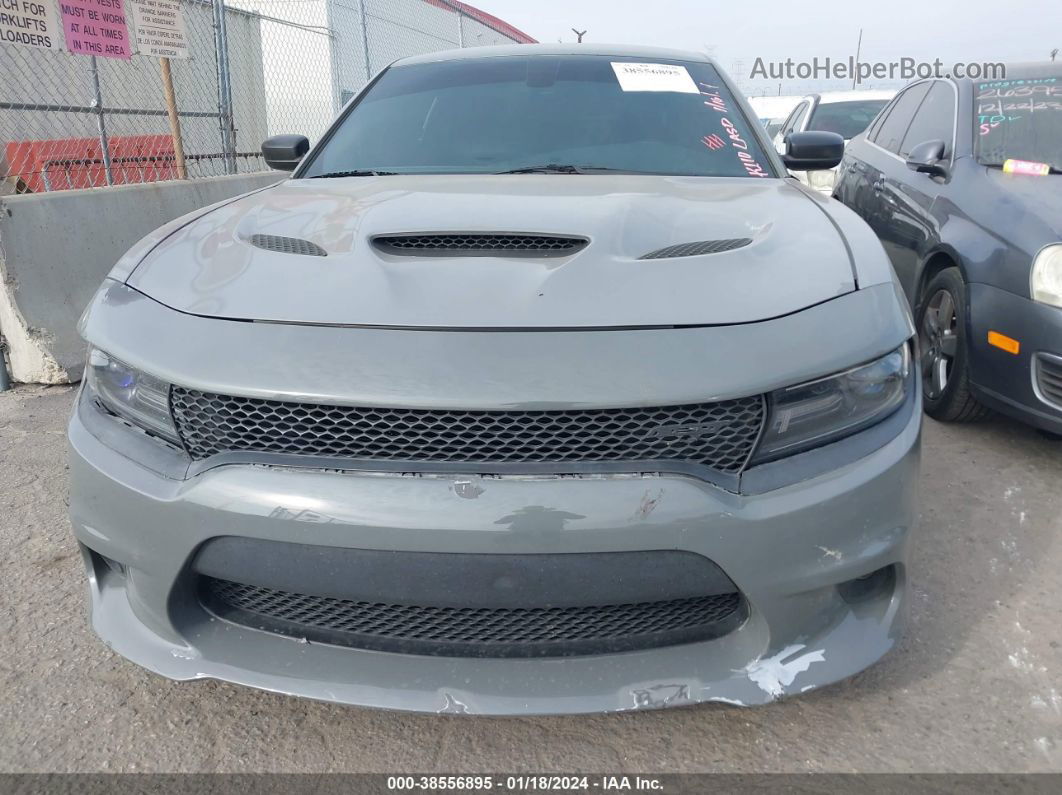 2018 Dodge Charger R/t Scat Pack Rwd Gray vin: 2C3CDXGJ0JH307307