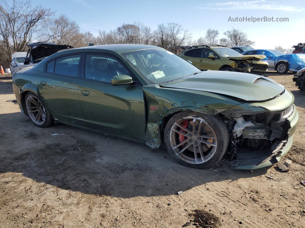 2021 Dodge Charger Scat Pack Green vin: 2C3CDXGJ0MH531598