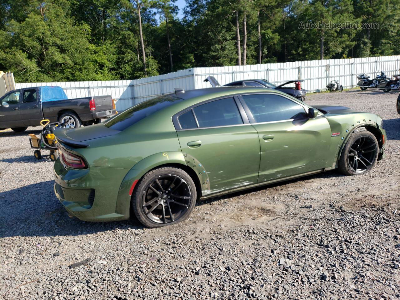 2021 Dodge Charger Scat Pack Зеленый vin: 2C3CDXGJ0MH584723