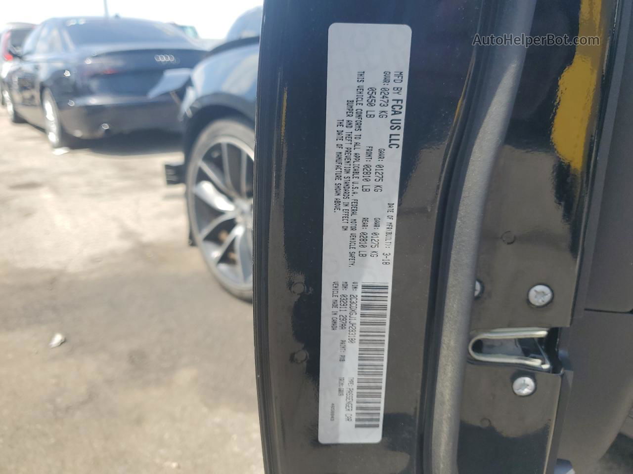 2018 Dodge Charger R/t 392 Черный vin: 2C3CDXGJ1JH283180