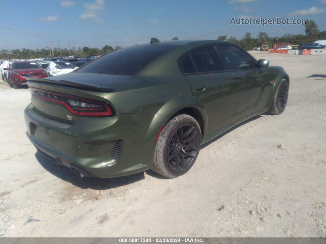 2021 Dodge Charger Scat Pack Widebody Rwd Зеленый vin: 2C3CDXGJ1MH618197