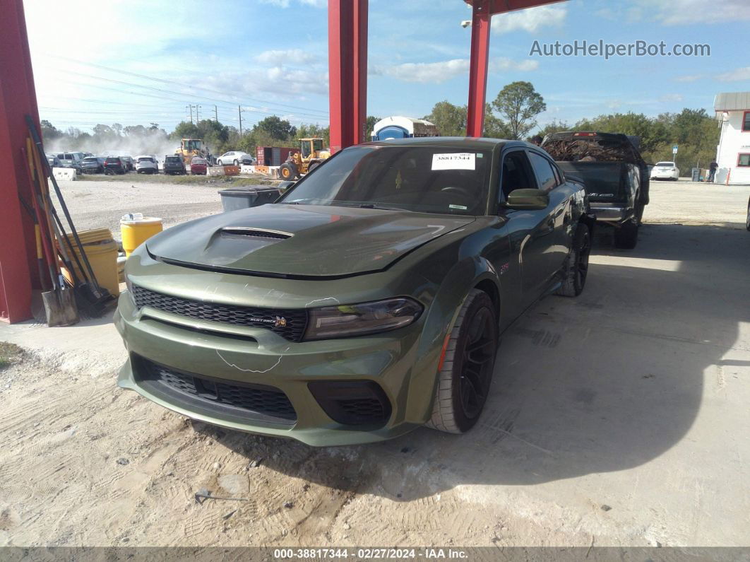 2021 Dodge Charger Scat Pack Widebody Rwd Green vin: 2C3CDXGJ1MH618197