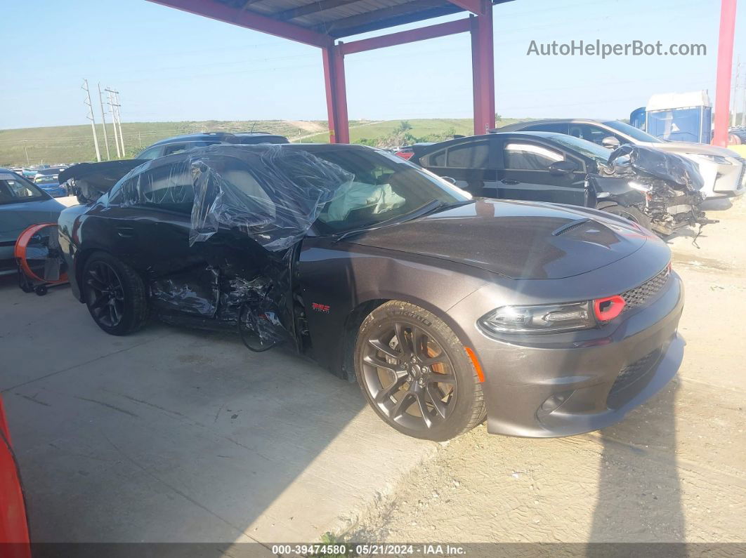 2021 Dodge Charger Scat Pack Rwd Серый vin: 2C3CDXGJ1MH667044