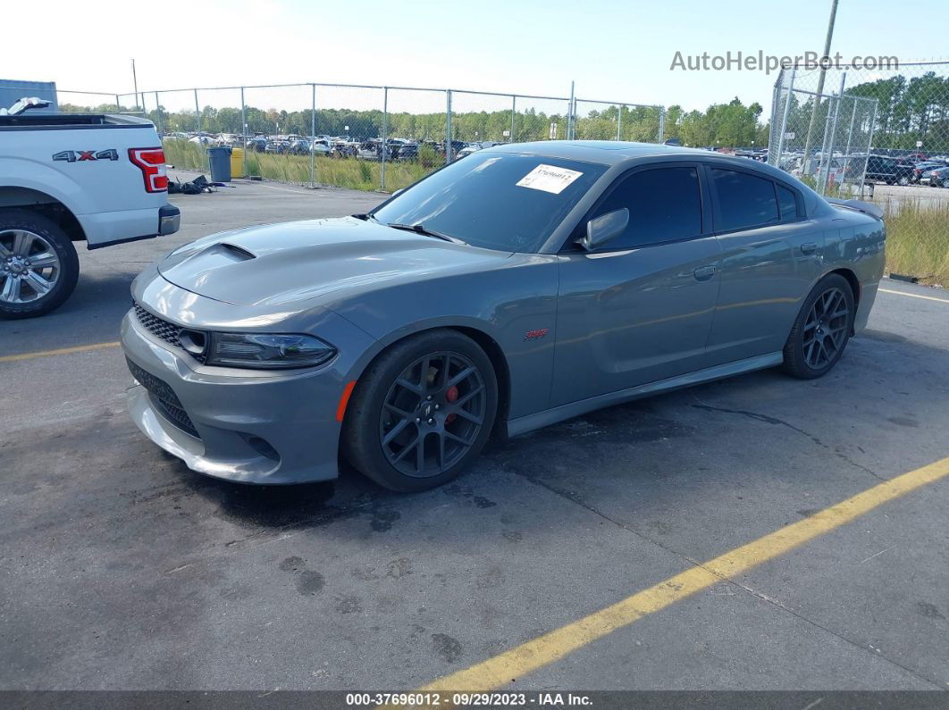 2017 Dodge Charger R/t Scat Pack Rwd Gray vin: 2C3CDXGJ4HH576369