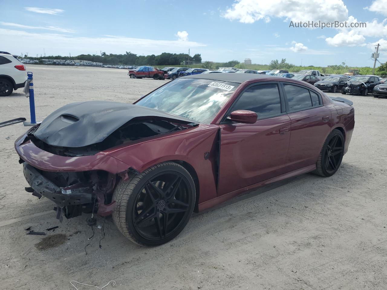 2018 Dodge Charger R/t 392 Burgundy vin: 2C3CDXGJ4JH228559