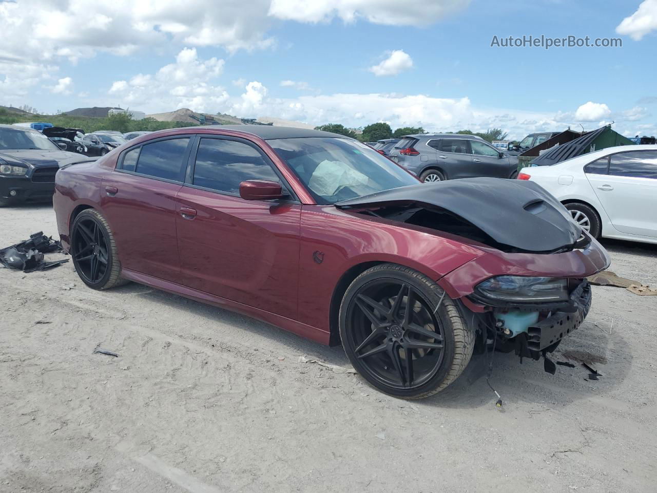 2018 Dodge Charger R/t 392 Burgundy vin: 2C3CDXGJ4JH228559