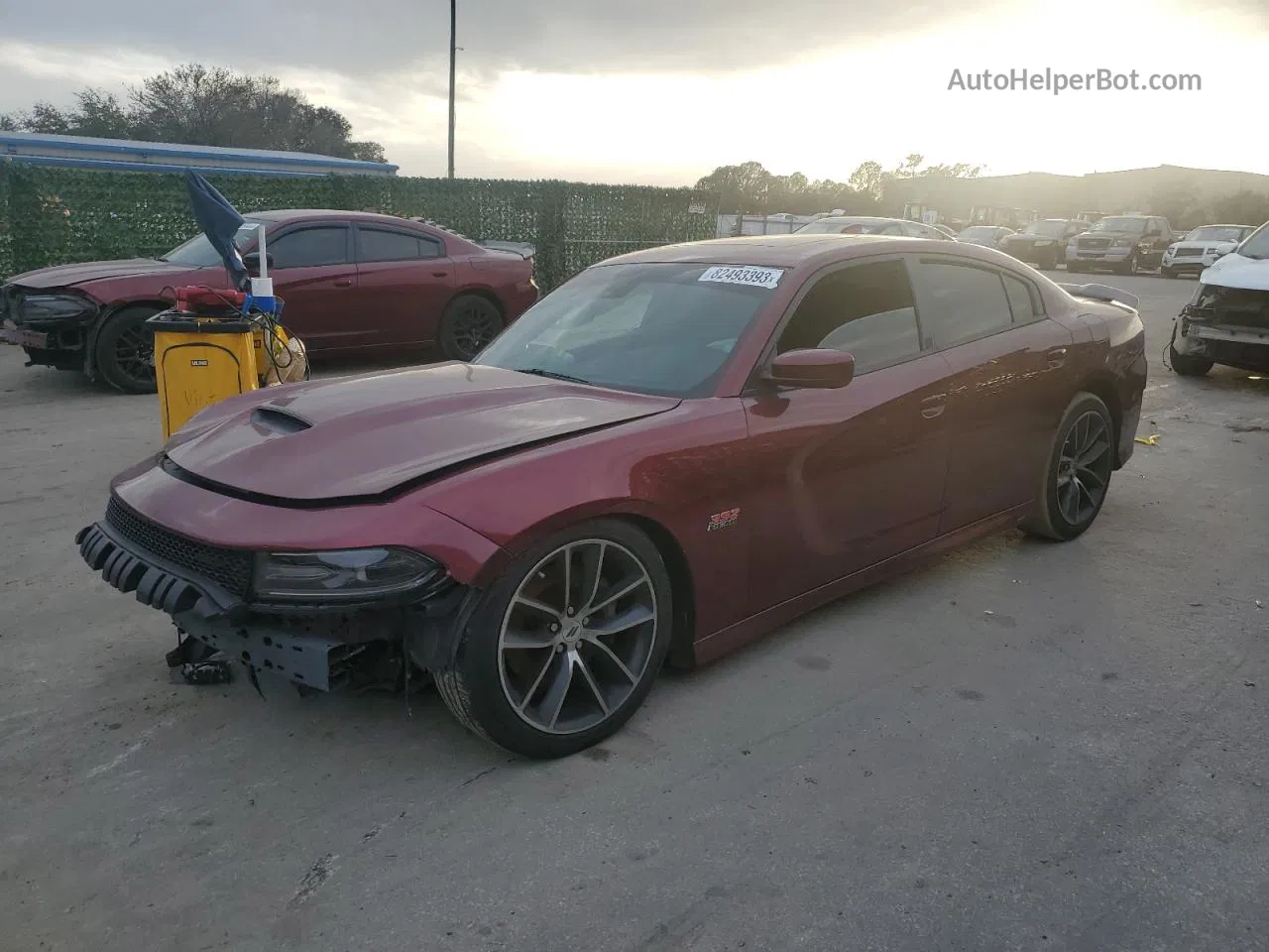 2018 Dodge Charger R/t 392 Burgundy vin: 2C3CDXGJ4JH303826