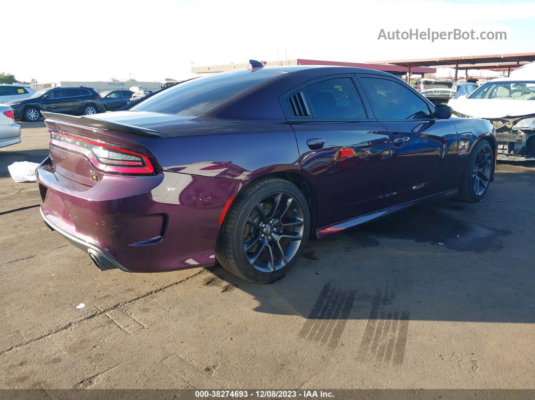 2021 Dodge Charger Scat Pack Rwd Фиолетовый vin: 2C3CDXGJ4MH561073